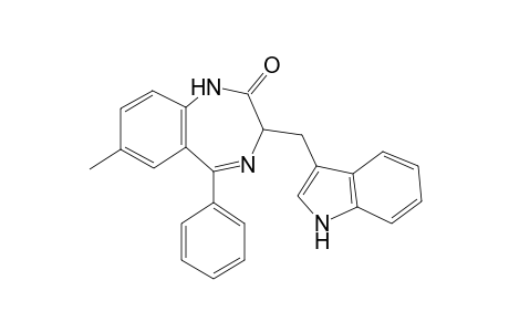 3-(1H-Indol-3-ylmethyl)-7-methyl-5-phenyl-1,3-dihydro-2H-1,4-benzodiazepin-2-one