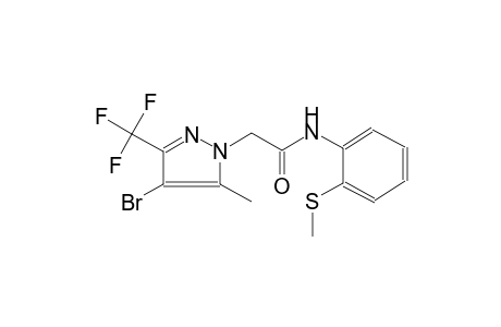 2-[4-bromo-5-methyl-3-(trifluoromethyl)-1H-pyrazol-1-yl]-N-[2-(methylsulfanyl)phenyl]acetamide