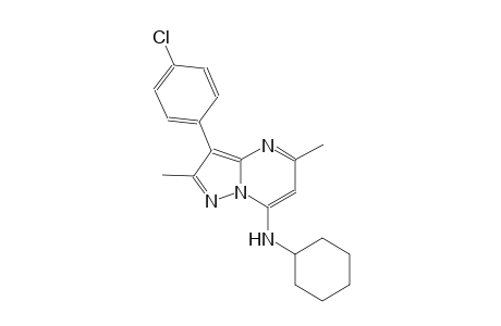 3-(4-chlorophenyl)-N-cyclohexyl-2,5-dimethylpyrazolo[1,5-a]pyrimidin-7-amine