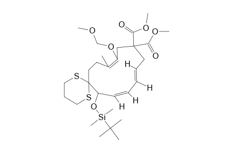 (3Z,9Z,11E)-8-TERT.-BUTYLDIMETHYLSILYLOXY-1,1-BIS-METHOXYCARBONYL-3-METHYOXYMETHYLOXY-4-METHYL-7,7-(PROPYLIDENEDITHIO)-CYCLOTRIDECA-3,9,11-TRIENE