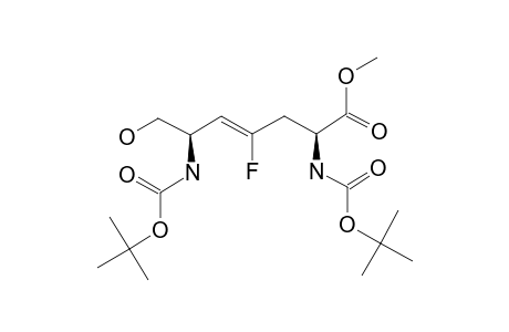 (2S,6R)-2,6-BIS-[(TERT.-BUTOXY)-CARBONYLAMINO]-4-FLUORO-7-HYDROXYHEPT-4-ENOIC-ACID-METHYLESTER