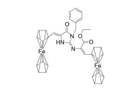 3-Benzyl-5-(.beta.-ferroceneylmethylene)-2-[2-(.beta.-ferroceneylmethylene)-1-ethoxycarbonylethenyl]imidazole-4-one