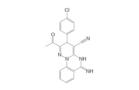 2-Acety-6-amino-3-(4-chlorophenyl)-3-H-pyridazino[1,6-a]quinazoline-4-yl cyanide