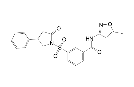 Benzamide, N-(5-methyl-3-isoxazolyl)-3-[(2-oxo-4-phenyl-1-pyrrolidinyl)sulfonyl]-