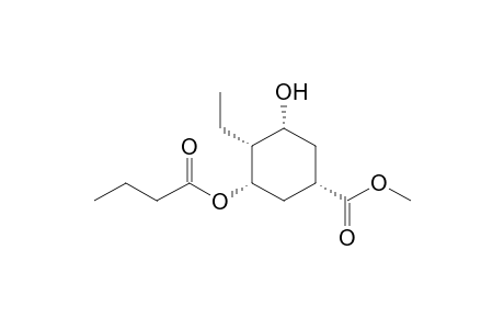 (1S,3S,4R,5R)-5-hydroxy-3-butanoyloxy-4-ethyl-1-(methoxycarbonyl)cyclohexane