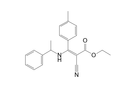 Ethyl 3-[(1'-phenylethyl)amino]-2-cyano-3-(p-methylphenyl)propenoate