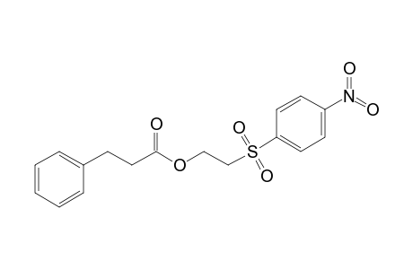 3-Phenylpropanoic acid 2-(4-nitrophenyl)sulfonylethyl ester