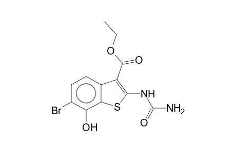 Ethyl 2-[(aminocarbonyl)amino]-6-bromo-7-hydroxy-1-benzothiophene-3-carboxylate