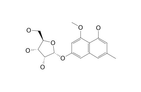 8-METHOXY-3-METHYL-1-NAPHTHALENOL-6-ALPHA-D-RIBOFURANOSIDE