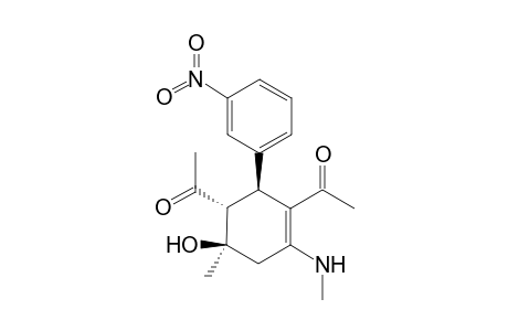 1-[(4R,5R,6S)-5-Acetyl-4-hydroxy-4-methyl-2-methylamino-6-(3-nitro-phenyl)-cyclohex-1-enyl]-ethanone