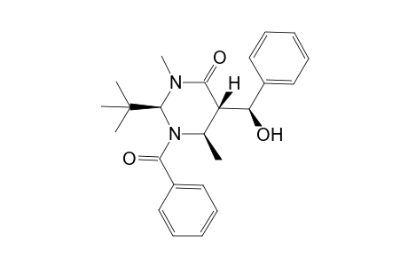 (2S,5S,6R)-1-benzoyl-2-tert-butyl-5-[(S)-hydroxy(phenyl)methyl]-3,6-dimethyl-1,3-diazinan-4-one