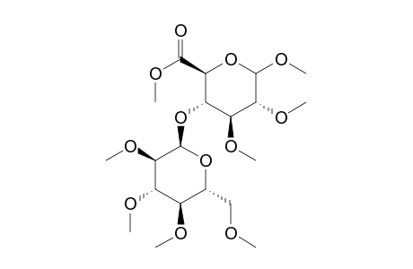 D-Glucopyranosiduronic acid, methyl 2,3-di-O-methyl-4-O-(2,3,4,6-tetra-O-methyl-.alpha.-D-glucopyranosyl)-, methyl ester