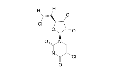 5-CHLORO-1-[6(Z)-CHLORO-5,6-DIDEOXY-BETA-D-RIBO-HEX-5-ENOFURANOSYL]URACIL