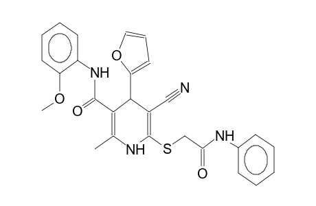 2-methyl-3-(2-methoxyphenylcarbamoyl)-4-(2-furyl)-5-cyano-6-phenylcarbamoylmethylthio-1,4-dihydropyridine