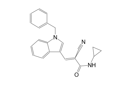 (2E)-3-(1-benzyl-1H-indol-3-yl)-2-cyano-N-cyclopropyl-2-propenamide