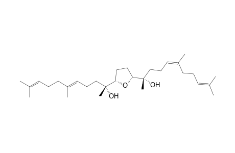 (2R*,5S*)-2-[(4Z,1S*)-1'-Hydroxy-1',5',9'-trimethyl-4',8'-decadienyl]-5-[(4Z,1R*)-1''-hydroxy-1",5",9"-trimethyl-4",8"-decadienyl]-tetrahydrofuran
