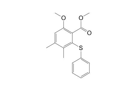 Methyl 6-methoxy-3,4-dimethyl-2-phenylsulfanyl-benzoate