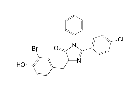 4-(3-bromo-4-hydroxybenzylidene)-2-(4-chlorophenyl)-1H-1-phenylimidazol-5(4H)-one