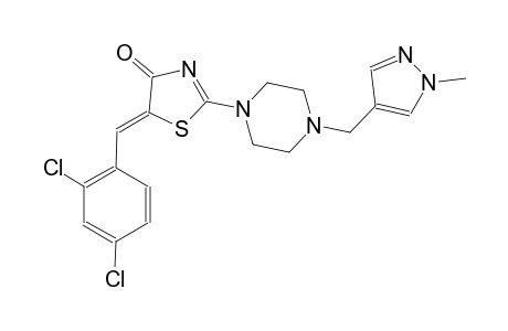 (5Z)-5-(2,4-dichlorobenzylidene)-2-{4-[(1-methyl-1H-pyrazol-4-yl)methyl]-1-piperazinyl}-1,3-thiazol-4(5H)-one