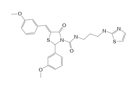 N-3-[[2-(3-METHOXYPHENYL)-4-OXO-5-(3-METHOXYBENZYLIDENE)-1,3-THIAZOLIDINE]-CARBAMYL]-PROPYL-2-AMINOTHIAZOLE