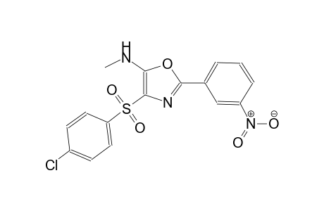 N-[4-[(4-chlorophenyl)sulfonyl]-2-(3-nitrophenyl)-1,3-oxazol-5-yl]-N-methylamine