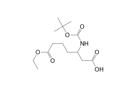 7-Ethyl 1-Hydrogen 3-[(t-butoxy)carbonylamino]heptanedioate