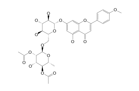 PEREGRINUMIN-B;ACACETIN-7-O-(2,4-O-DIACETYL-ALPHA-L-RHAMNOPYRANOSYL)-(1->6)-BETA-D-GLUCOPYRANOSIDE