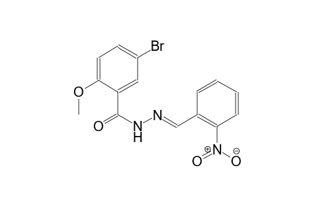 5-bromo-2-methoxy-N'-[(E)-(2-nitrophenyl)methylidene]benzohydrazide