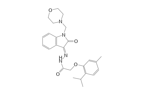 2-(2-isopropyl-5-methylphenoxy)-N'-[(3E)-1-(4-morpholinylmethyl)-2-oxo-1,2-dihydro-3H-indol-3-ylidene]acetohydrazide