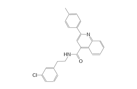 4-quinolinecarboxamide, N-[2-(3-chlorophenyl)ethyl]-2-(4-methylphenyl)-