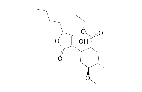 (1RS,2SR,4SR,5SR)-Ethyl 2-(5'-butyl-2',5'-dihydro-2'-oxo-3'-furyl)-2-hydroxy-4-methoxy-5-methylcyclohexanecarboxylate