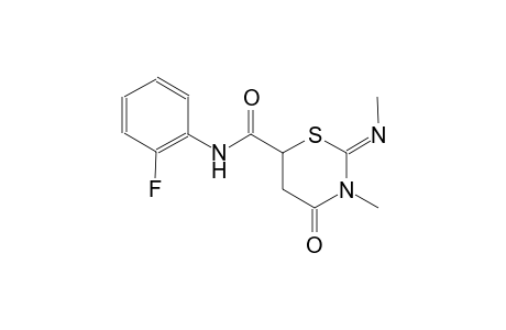 (2Z)-N-(2-fluorophenyl)-3-methyl-2-[(Z)-methylimino]-4-oxotetrahydro-2H-1,3-thiazine-6-carboxamide