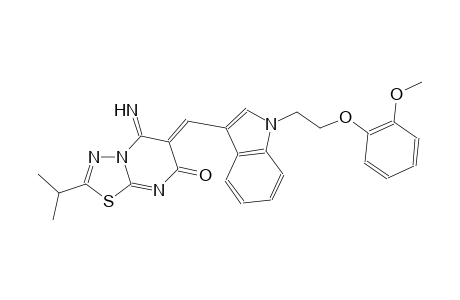 7H-[1,3,4]thiadiazolo[3,2-a]pyrimidin-7-one, 5,6-dihydro-5-imino-6-[[1-[2-(2-methoxyphenoxy)ethyl]-1H-indol-3-yl]methylene]-2-(1-methylethyl)-, (6Z)-