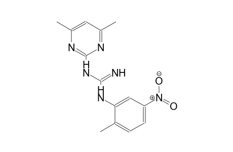 N-(4,6-dimethyl-2-pyrimidinyl)-N'-(2-methyl-5-nitrophenyl)guanidine