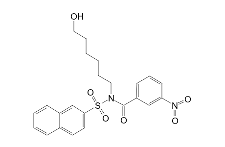 N-(6-hydroxyhexyl)-N-(2-naphthalenylsulfonyl)-3-nitrobenzamide