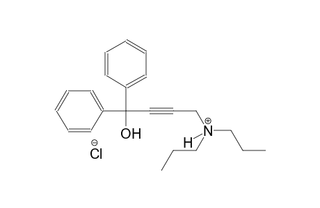 4-hydroxy-4,4-diphenyl-N,N-dipropyl-2-butyn-1-aminium chloride