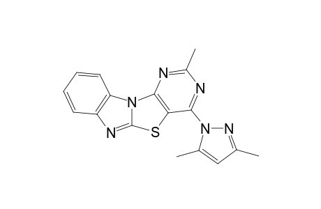 2-Methyl-4-(3',5'-dimethylpyrazolyl)pyrimidino[4',5':4,5]-thiazolo[3,2-a]benzimidazole