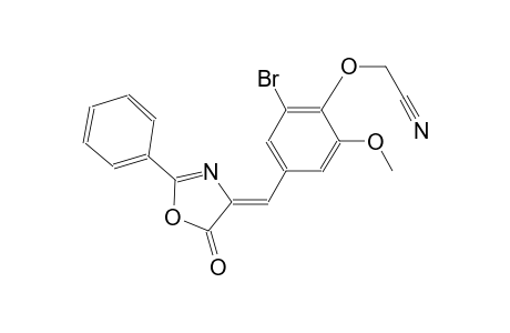 {2-bromo-6-methoxy-4-[(Z)-(5-oxo-2-phenyl-1,3-oxazol-4(5H)-ylidene)methyl]phenoxy}acetonitrile