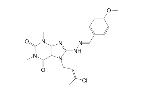 4-methoxybenzaldehyde {7-[(2E)-3-chloro-2-butenyl]-1,3-dimethyl-2,6-dioxo-2,3,6,7-tetrahydro-1H-purin-8-yl}hydrazone