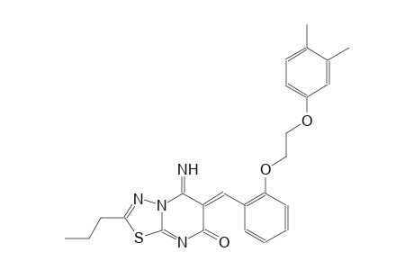 (6Z)-6-{2-[2-(3,4-dimethylphenoxy)ethoxy]benzylidene}-5-imino-2-propyl-5,6-dihydro-7H-[1,3,4]thiadiazolo[3,2-a]pyrimidin-7-one