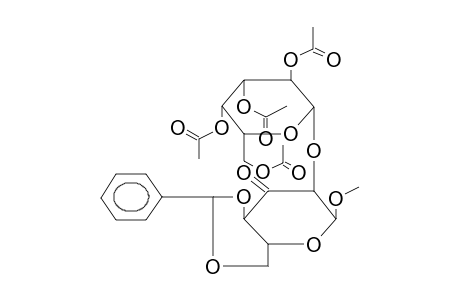 METHYL 4,6-O-BENZYLIDENE-2-O-(2,3,4,6-TETRA-O-ACETYL-BETA-D-GALACTOPYRANOSYL)-ALPHA-D-RIBO-HEXAPYRANOSYL-3-ULOSIDE