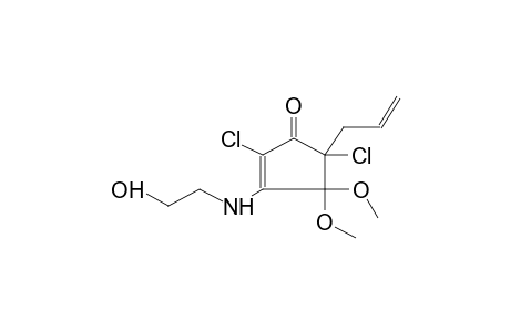 2,5-DICHLORO-3-(BETA-HYDROXYETHYLAMINO)-4,4-DIMETHOXY-5-ALLYL-2-CYCLOPENTENONE