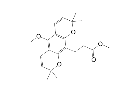 2H,8H-Benzo[1,2-b:5,4-b']dipyran-10-propanoic acid, 5-methoxy-2,2,8,8-tetramethyl-, methyl ester
