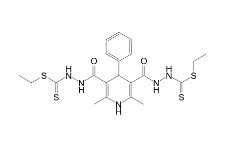 diethyl 2,2'-(2,6-dimethyl-4-phenyl-1,4-dihydropyridine-3,5-dicarbonyl)bis(hydrazine-1-carbodithioate)