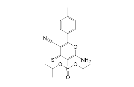 6-Amino-5-di(propan-2-yloxy)phosphoryl-2-(4-methylphenyl)-4-sulfanylidene-3-pyrancarbonitrile