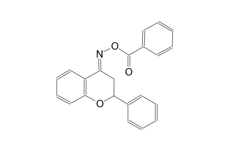 4H-1-benzopyran-4-one, 2,3-dihydro-2-phenyl-, O-benzoyloxime, (4E)-