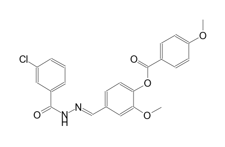 4-{(E)-[(3-chlorobenzoyl)hydrazono]methyl}-2-methoxyphenyl 4-methoxybenzoate