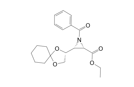 (2S,3R)-1-benzoyl-3-((R)-1',4'-dioxaspiro[4.5]dec-2'-yl)aziridine-2-carboxylate