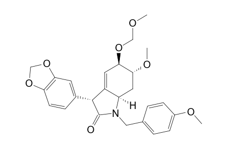 (3R,5R,6R,7aR)-3-(benzo[d][1,3]dioxol-5-yl)-6-methoxy-1-(4-methoxybenzyl)-5-(methoxymethoxy)-5,6,7,7a-tetrahydro-1H-indol-2(3H)-one