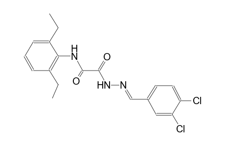 2-[2-(3,4-dichlorobenzylidene)hydrazino]-N-(2,6-diethylphenyl)-2-oxoacetamide